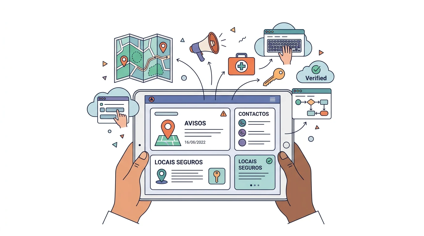 Que funcionalidades deve ter uma app municipal de Proteção Civil?