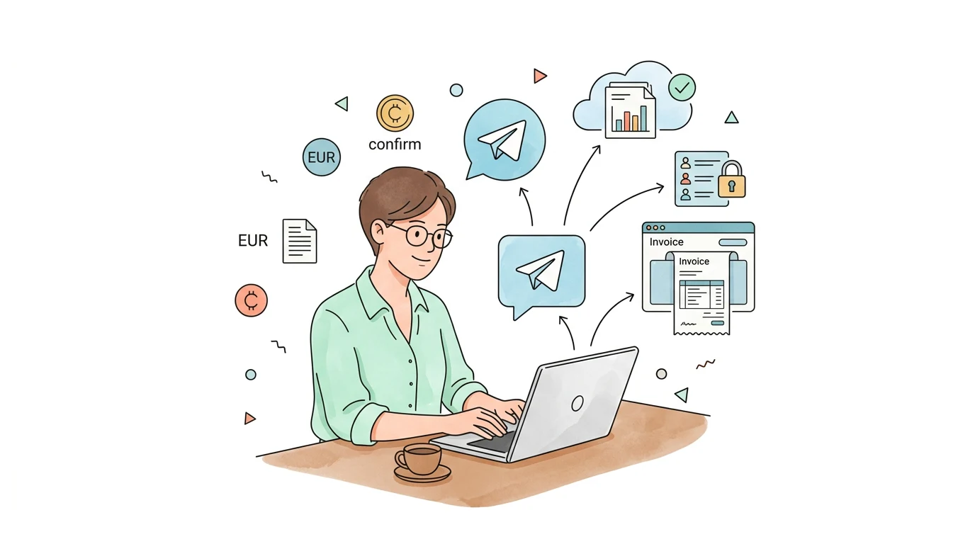 Posso preparar faturas através de um bot no Telegram?
