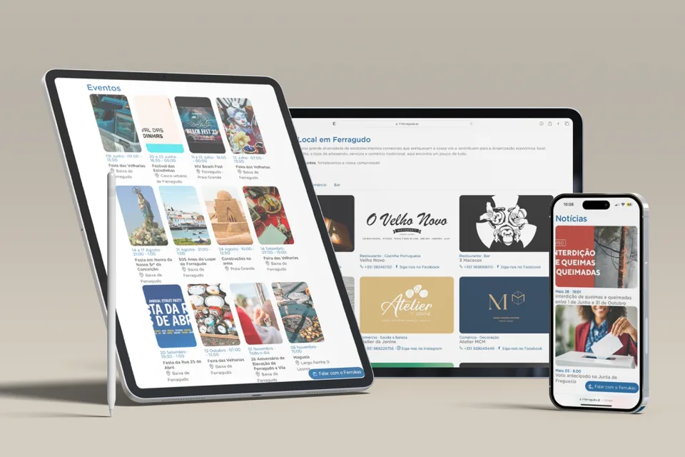 Identidade visual do website de Ferragudo