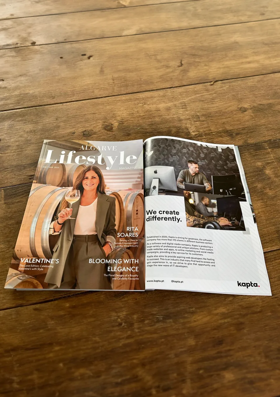 Destaque da Kapta na revista Algarve Lifestyle