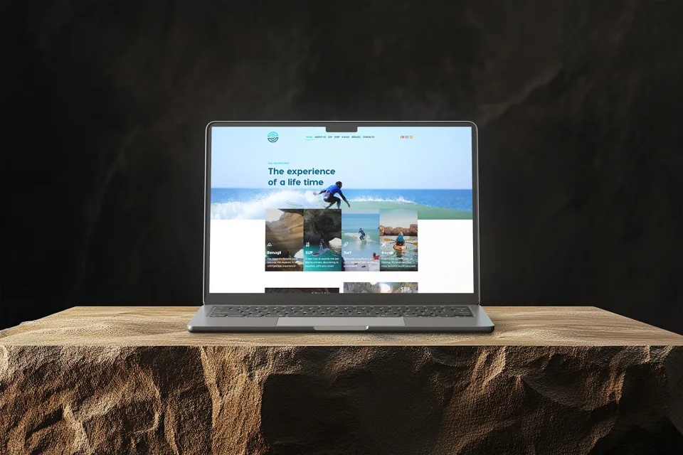 Apresentação do website SUPA Sea Adventures